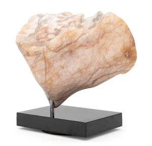 Signed Abstract Pink Alabaster Sculpture (9742198440243)