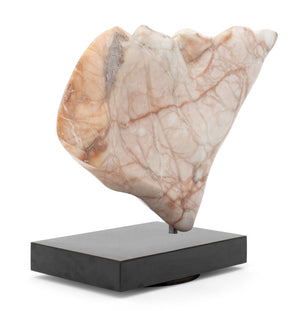 Signed Abstract Pink Alabaster Sculpture (9742198440243)
