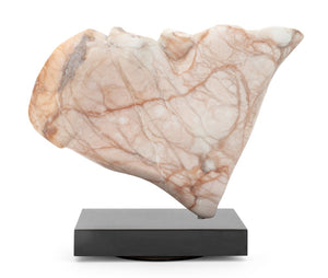 Signed Abstract Pink Alabaster Sculpture (9742198440243)