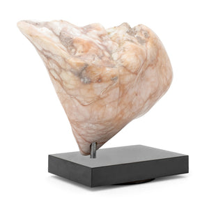 Signed Abstract Pink Alabaster Sculpture (9742198440243)