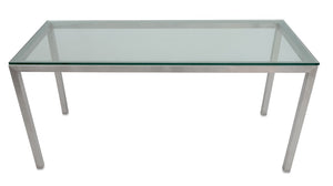 Mid-Century Modern Chrome and Glass ConsoleTable (9742200045875)