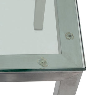 Mid-Century Modern Chrome and Glass ConsoleTable (9742200045875)