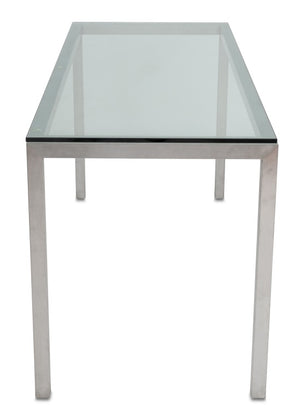 Mid-Century Modern Chrome and Glass ConsoleTable (9742200045875)