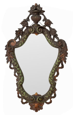 Baroque Style Carved Wood Mirror, 19th C. (9742194802995)