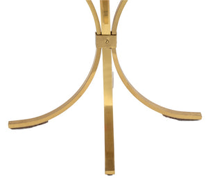 Modern Brass and Glass Top Circular Side Table (9742200078643)