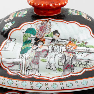 Chinese Famille Noir Porcelain Tureen & Underplate (9742198505779)