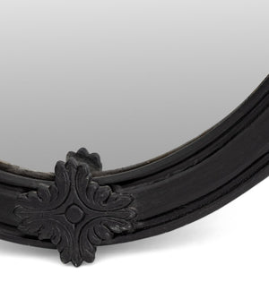 Rococo Style Ebonized Wood Wall Mirror (9742194868531)