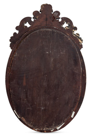 Rococo Style Ebonized Wood Wall Mirror (9742194868531)