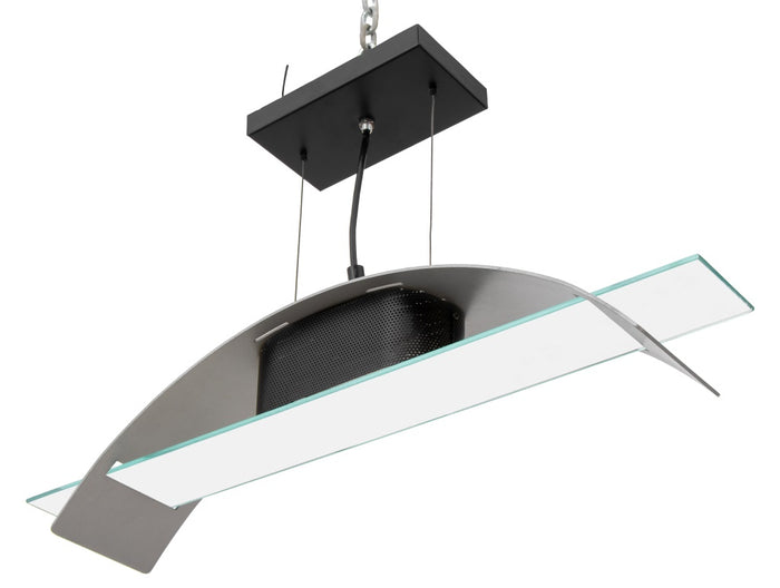 Postmodern Aluminum and Glass Hanging Light