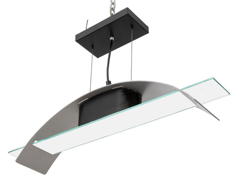 Postmodern Aluminum and Glass Hanging Light