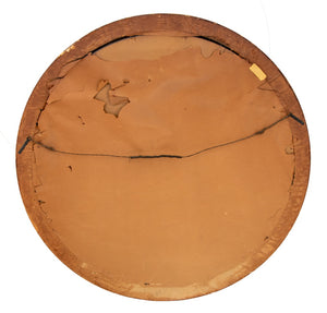 Floral Motif Circular Giltwood Wall Mirror (9742194966835)