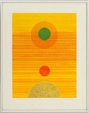 Gabor Peterdi Abstract Composition Yellow Etching (9807301869875)