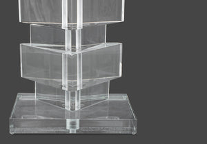 Karl Springer Style Triangular Column Lucite Lamp (9742204404019)