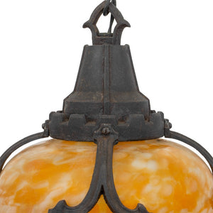 Gothic Revival Iron Molted Glass Hall Lanterns, 2 (9742203289907)