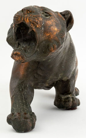 Japanese Style Patinated Metal Roaring Tigers, 2 (9802518266163)