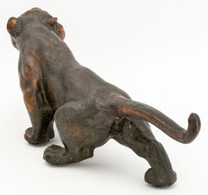 Japanese Style Patinated Metal Roaring Tigers, 2 (9802518266163)