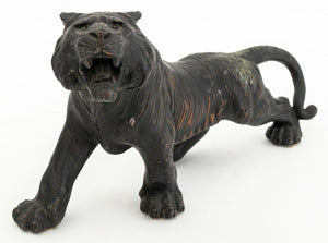Japanese Style Patinated Metal Roaring Tigers, 2 (9802518266163)