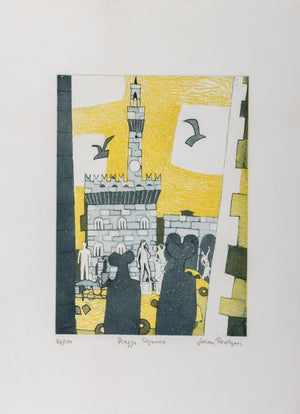 Julian Trevelyan "Piazza..." Etching & Aquatint (9747106791731)