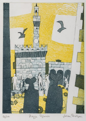 Julian Trevelyan "Piazza..." Etching & Aquatint (9747106791731)