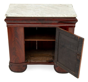 American Classical Marble Top Mahogany Cabinet (9742200602931)