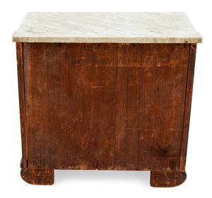 American Classical Marble Top Mahogany Cabinet (9742200602931)