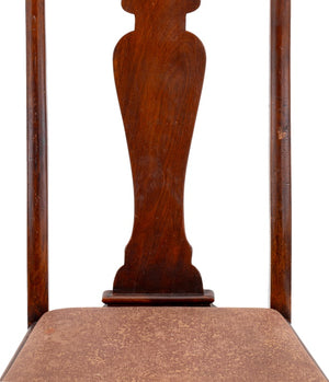 Queen Anne Style Walnut Dining Chairs, 4 (9742200799539)