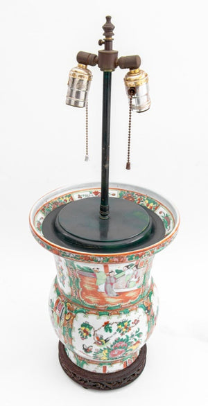 Chinese Famille Rose Porcelain Vase Mounted Lamp (9781386772787)
