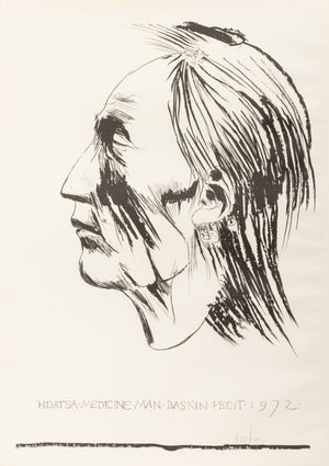 Leonard Baskin "Hidatsa Medicine Man" Lithograph (9747128320307)