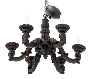 Louis XVI Style Carved Wood Six-Light Chandelier (9742203420979)