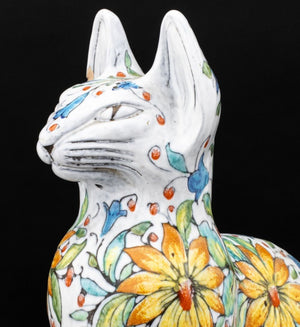 Italian Majolica Seated Cat Sculpture (9781416853811)