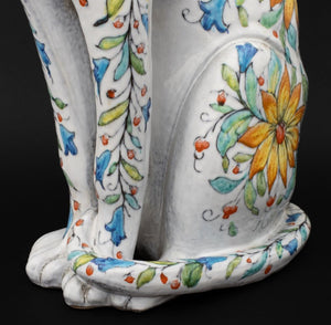 Italian Majolica Seated Cat Sculpture (9781416853811)
