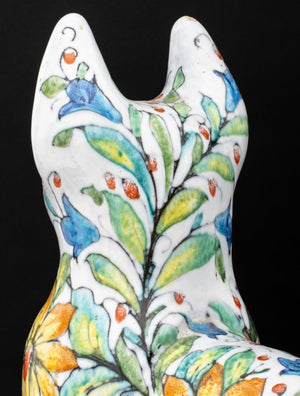 Italian Majolica Seated Cat Sculpture (9781416853811)