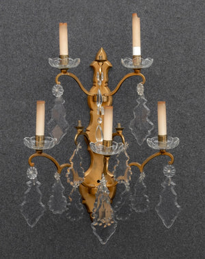 Regency Style Brass Five-Light Sconce (9742203552051)