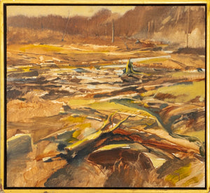 John M. Metheany III Forest Clearing Oil on Board (9801001664819)