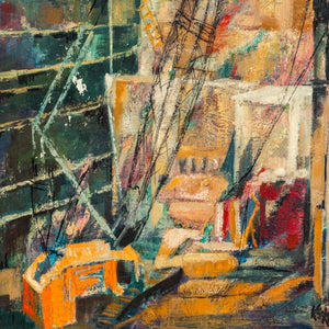 Katherine S. Kirkman "Urban Renewal" Oil on Board (9801005367603)