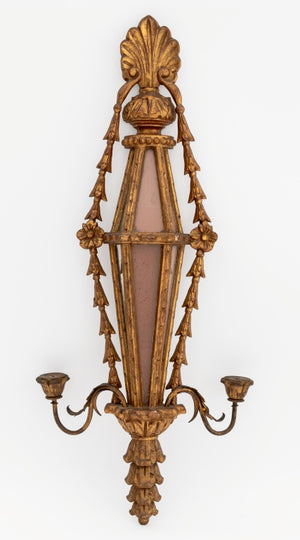 Neoclassical Style Giltwood Mirrored Wall Sconce (9742203748659)