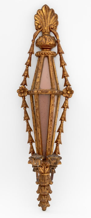 Neoclassical Style Giltwood Mirrored Wall Sconce (9742203748659)