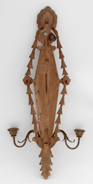 Neoclassical Style Giltwood Mirrored Wall Sconce (9742203748659)