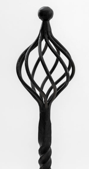 Gothic Revival Wrought Iron Andirons, Pair (9805599801651)