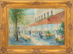 T. E. Pencke Parisian Street Scene Oil on Canvas (9800972927283)