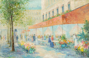 T. E. Pencke Parisian Street Scene Oil on Canvas (9800972927283)