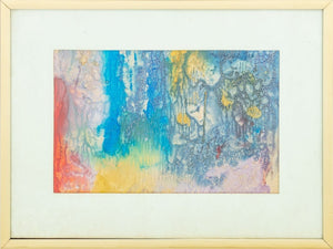 Post-War Abstract Stain Painting Oil on Canvas (9747133792563)
