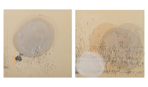Abstract Composition Diptych Mixed Media on Board (9802509779251)