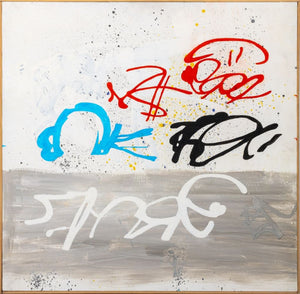 Paolo Barrile "Scrittura" Acrylic on Panel, 1997 (9768321810739)