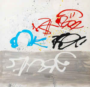 Paolo Barrile "Scrittura" Acrylic on Panel, 1997 (9768321810739)