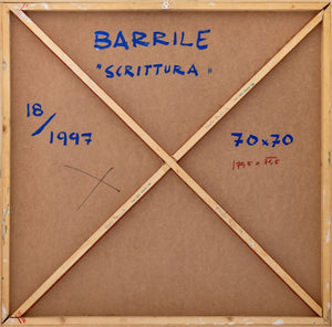 Paolo Barrile "Scrittura" Acrylic on Panel, 1997 (9768321810739)