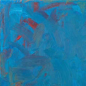 Robert O'Meara Abstract in Blue Diptych Oil (9790570561843)