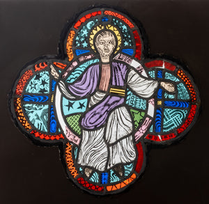 Quatrefoil Stained Glass Window, 19 C. (9742195327283)