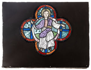 Quatrefoil Stained Glass Window, 19 C. (9742195327283)