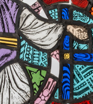 Quatrefoil Stained Glass Window, 19 C. (9742195327283)